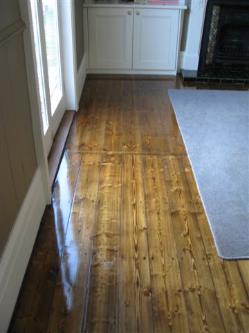 Stained baltic pine