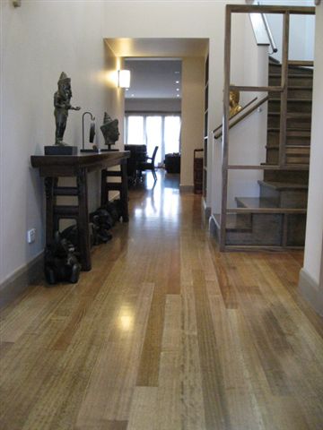 Tasmanian Oak direct stain water based with a satin finish